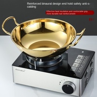 Ensemble de casseroles SUOKA en acier inoxydable multifonctionnel, durable, de style coréen, épaissi, pour cuisson à sec, compatible gaz et induction