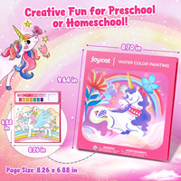 Libro de Colorear con Acuarelas Joycat, Juguetes Educativos para Niños, Adultos, Principiantes y Artistas para Dibujar, Pintar y Escribir