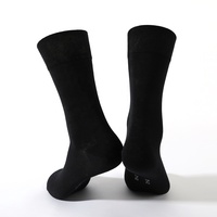 Chaussettes en bambou doux personnalisées avec logo OEM, écologiques, style tricoté automne, noires et colorées, pour hommes et femmes, en gros