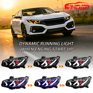 Accessoires de phares LED RGB automatiques SINDAR pour <span class=keywords><strong>Honda</strong></span> <span class=keywords><strong>Civic</strong></span> 2016-<span class=keywords><strong>2022</strong></span> 10e génération berline hayon TypeR 16-22 - Product Image 5