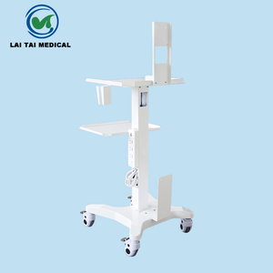Carrello Medicale <span class=keywords><strong>Mobile</strong></span> a Tre Ripiani per Attrezzatura Odontoiatrica con Cassetti, Ruote, Vassoio per Laptop e Supporto per Scanner Orale per Ospedale - Product Image 3