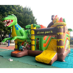 <span class=keywords><strong>Tropical</strong></span> Safari sur le thème des enfants gonflable sautant rebond maison Combo Jungle Animal plein d'entrain château toboggan Lion gonflable videur - Product Image 2