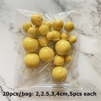 Grosses ventes 20 pièces/sac de fausses boules à paillettes pour décoration de gâteau