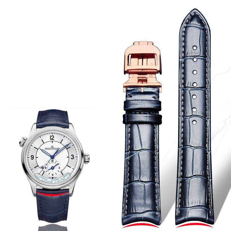 Boucle déployante bleu + or rose