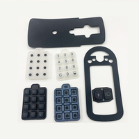 Clavier en silicone OEM avec logo personnalisé, impression sérigraphique, boutons conducteurs, couvercle de fenêtre LED pour l'électronique