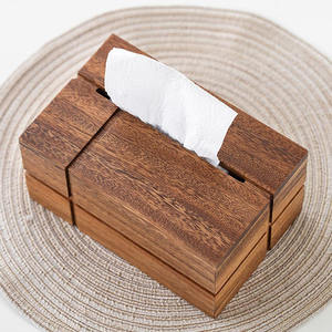 Portatovaglioli e Porta Fazzoletti in Legno di Noce Fatti a Mano all'Ingrosso, Stampati Personalizzati per Casa o Ufficio, Confezionati in Cartone - Product Image 3