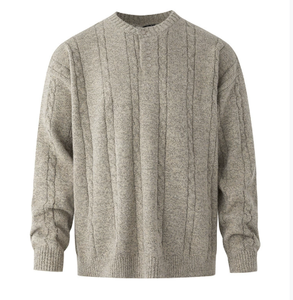 เสื้อสเวตเตอร์ผู้ชายแบบสวมหัว คอเฮนรี่ ทรงหลวม สไตล์เกาหลี สำหรับฤดูหนาว เหมาะสำหรับใส่เดินทางและใช้งานได้หลากหลาย - Product Image 1