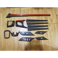 Maictop Garniture de poignée de porte en fibre de carbone Style GR Garnitures intérieures Panneau de garniture automobile Kit de garniture pour Hilux Revo 2016-2021