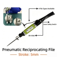 Lime pneumatique à mouvement alternatif haute performance pour finition métallique de précision et outils de lime à air à course de 5 mm avec fixation par pince et poignée ergonomique