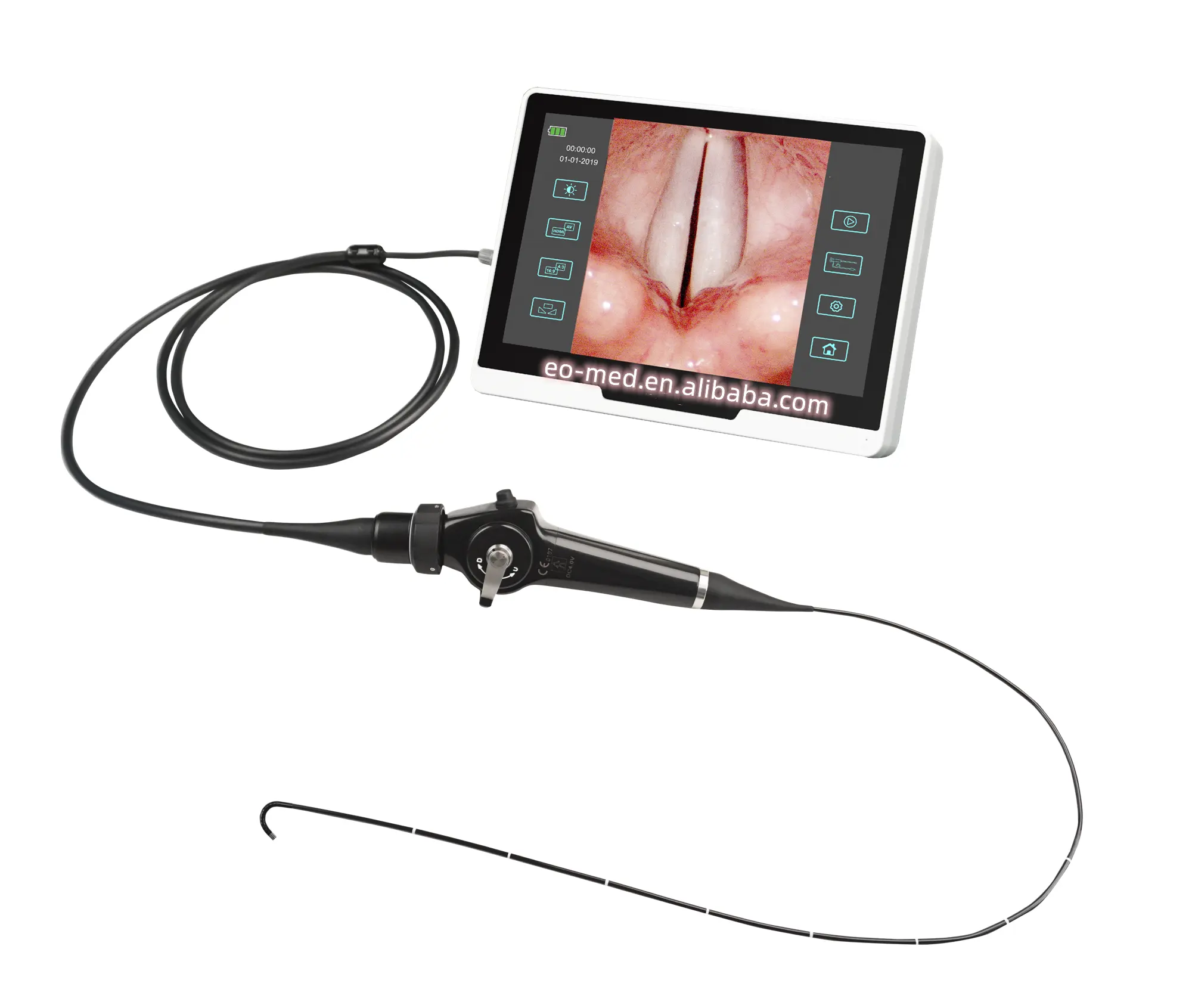 Laringoscopio per intubazione Video flessibile di tipo portatile per endoscopio per intubazione difficile con immagine di alta qualità serie FVL05