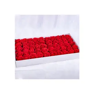 La migliore vendita di sapone teste di rose sapone del fiore 50 pcs in scatola criogenico rose