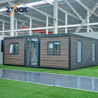 Casa Modular Prefabricada Económica ZYBOX de Techo Plano de 20 pies, Casa Contenedor Expandible de Lujo de 40 pies con Baño para los Mercados de EE. UU. y Australia
