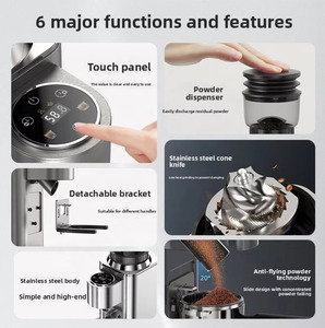 Molinillo de Café Eléctrico Totalmente Automático de Acero Inoxidable, Capacidad de 160g, Eficiencia Energética, Clase para Pequeños Hogares - Product Image 2