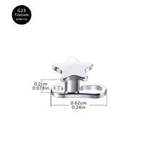 Gaby 16 Gauge ASTM-F136 Acier Inoxydable Plaqué Titane G23 Sans Nickel Sans Plomb Vintage Micro Dermal à Filetage Interne pour Mariage