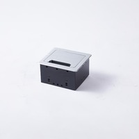 Prise de bureau en aluminium KNOSPE avec prises CA et câble de 1,5 m pour bureaux à domicile, prise de bureau encastrable certifiée CE/UL