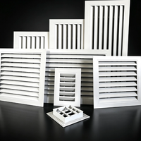 Grille de ventilation à persiennes en alliage d'aluminium, étanche à la pluie, pour salle de bain et climatiseur
