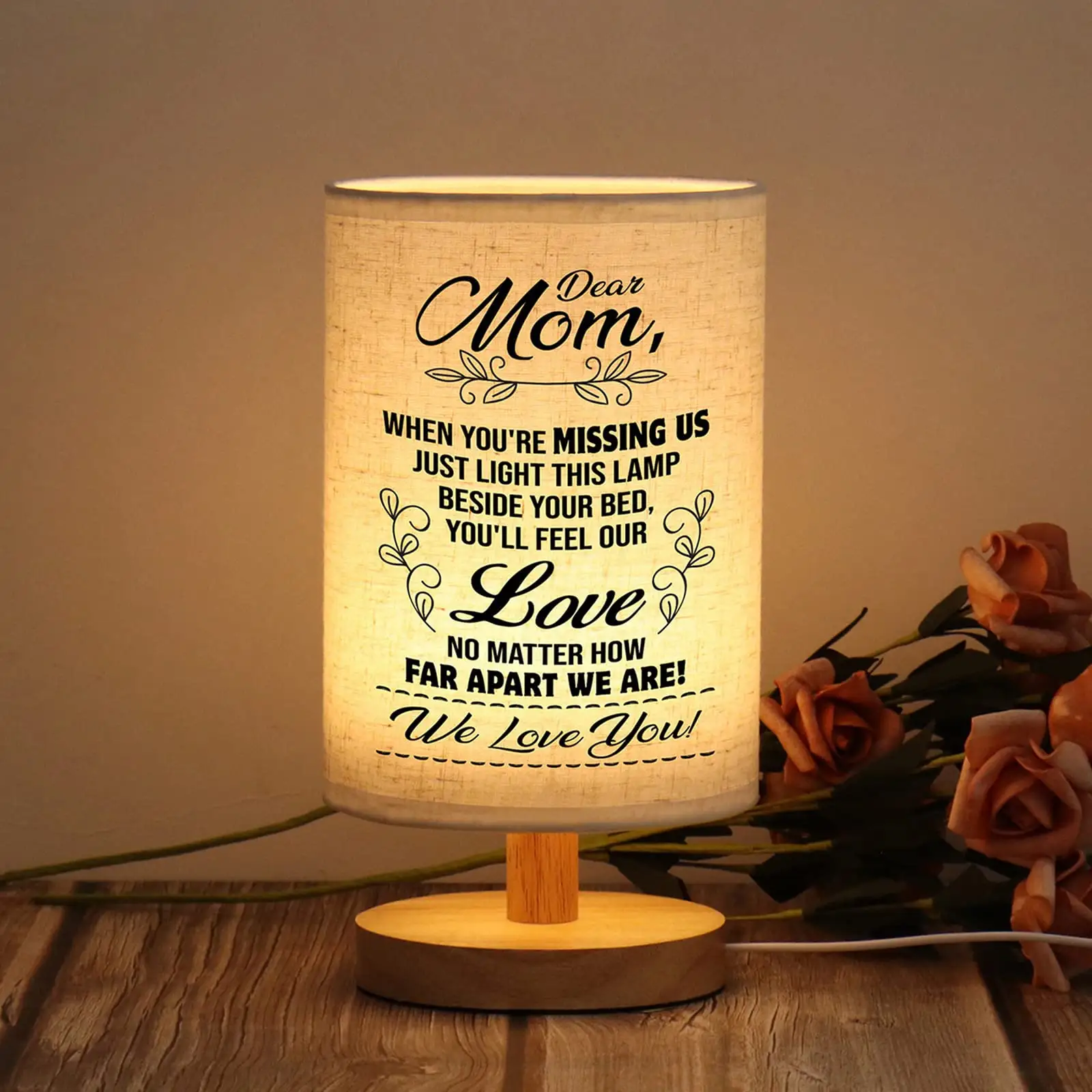 Atacado lâmpada de mesa dia das mães aniversário presentes de aniversário para mamãe casa deco