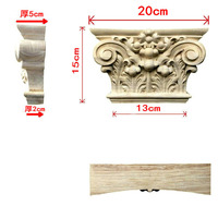 Corbeaux décoratifs sculptés à la main en bois massif Corbeaux romains floraux Accessoires de meubles Corbeaux en bois Supports
