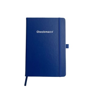 Bloc-notes personnalisé en cuir PU bleu pour entreprise, couverture rigide, écriture facile, lignes, porte-stylo - Product Image 6