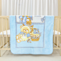 Manta de bebé Raschel estampada, saco de dormir para bebé de 80*90cm y 80*110cm, manta para recién nacidos con cremallera.