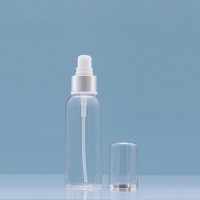 Botol Pompa Plastik PET Bening 50ml 75ml 100ml 250ml, Botol Kosmetik Kosong untuk Toner, Lotion, Perjalanan, Kemasan Perawatan Kulit