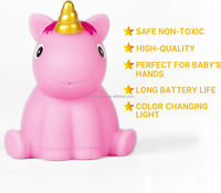 Ensemble de jouets de bain lumineux, animaux marins flottants, LED, dragon, licorne, baleine, dauphin, poisson-clown, jouets aquatiques pour bébés et enfants