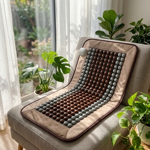 Matelas de massage chauffant en pierre de jade pour la physiothérapie à domicile, configuration ancienne, améliore la qualité du sommeil, aimant en tourmaline pour le corps - Product Image 1
