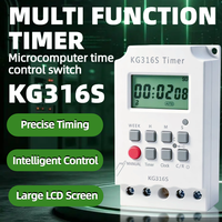 Interruptor de Control de Tiempo Digital por Microcomputadora, Montaje en Riel DIN o Pared, 30A 220V, Temporizador Electrónico Programable Multifunción