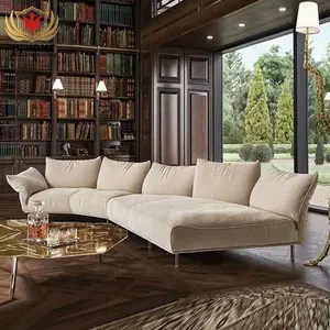 HJ ev Petal kanepe İtalyan tarzı kavisli oturma odası büyük daire Villa kanepe