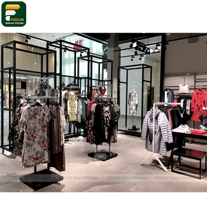 Modern Clothing Store Apparel Display Cabinet Fashion Rack Wall Shelving Cashwrap Counter Unit - Product Image 3