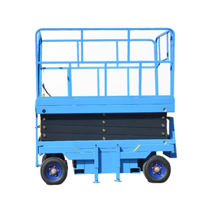 Plataforma de elevación de trabajo eléctrica uni-silenciosa, plataforma elevadora de tijera, capacidad de carga de 300kg, equipo de elevación móvil de alto alcance - Product Image 5