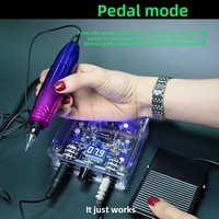 Alimentation pour tatouage en acrylique transparent, éclairage d'ambiance LED haute puissance, transformateur pour machine à tatouer à bobine motorisée et stylo de tatouage