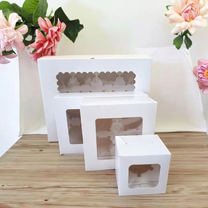 Vente chaude de haute qualité <span class=keywords><strong>en</strong></span> <span class=keywords><strong>carton</strong></span> blanc <span class=keywords><strong>mariage</strong></span> 12 trous Cupcake boîtes emballage Muffin papier tasse pour boulangerie - Product Image 2