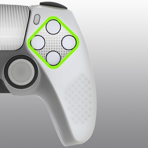 For PS5 <b>Controller</b> Rubber Cover - Glow in Dark-Green Enhanced Bumpy <b>Grip</b> Protection - Product Image 3