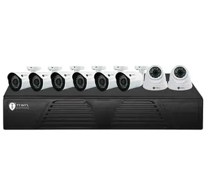 Caméra de Surveillance étanche AHD 1080p, KIT DVR 8ch, avec câble réseau et alimentation incluse, prix d'usine