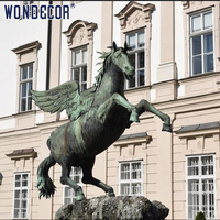 Wondecor Offre Spéciale grandeur nature artisanat en métal extérieur statue moderne cheval en Bronze