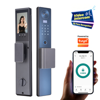 Serrure intelligente étanche IP68 avec reconnaissance faciale 3D, empreinte digitale par veine palmaire, mot de passe, carte-clé et Wi-Fi TUYA pour porte extérieure et intérieure