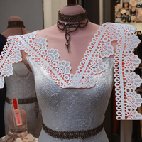 Dentelle élégante pour femmes avec broderie laiteuse, largeur personnalisée pour robes de mariée, rideaux, sous-vêtements, accessoires