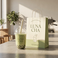Gobelets LOKYO PET biodégradables, design personnalisé, gobelets à jus, lait, thé, boba, gobelets en plastique jetables pour bubble tea avec logo