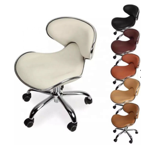 Taburete de Salón de Belleza Ajustable y Giratorio, Silla de Peluquería con Ruedas - Product Image 3