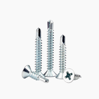 Sekrup Bor Sendiri DIN7504P Zinc CSK Baja Karbon Berlapis Seng Kepala Datar Countersunk Phillips TEK untuk Panel Pintu Logam M4.2 M5.5
