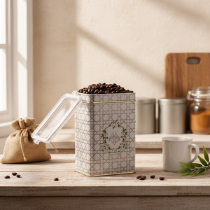 Boîte de rangement en métal rose 75x100x150mm avec fermoir en fil et couvercle transparent Catégorie de produit Paniers en métal - Product Image 3