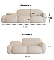 Canapé de location style crème simple et moderne, nouveau design, en tissu, pour salon – Prix usine