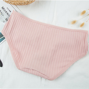 Celana Dalam Wanita Hamil Bertepi Renda Pinggang Rendah Warna Murni Katun Organik Bersirkulasi Pakaian Dalam Wanita Ukuran Plus - Product Image 5