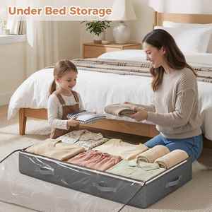 90L <b>Under</b> <b>Bed</b> Storage Containers 4pack Closet Organizers and Storage Bins Foldable Underbed Storage Bags - Product Image 5