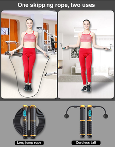 Corde à sauter numérique intelligente sans fil réglable pour fitness à domicile, entraînement des jambes, comptage des calories et minuterie intégrée - Product Image 6