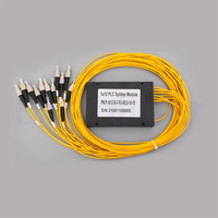Divisor PLC de Fibra Óptica Desnuda para Exteriores de Alta Calidad 1x2 1x16 SC APC 0.5m con Pigtail y Redundancia ABS
