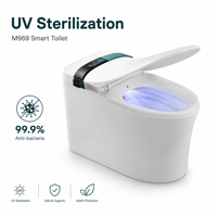 Toilette intelligente en céramique à double chasse, lavage des fesses, nettoyage pour enfants, séchage à air chaud, siège chauffant, télécommande incluse, chasse automatique