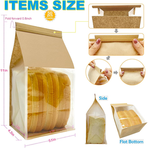 Sacchetti di Carta Kraft per Finestre Frontali, Sacchetti per Pane Fatto in Casa - Product Image 2