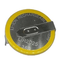 Pile bouton 3.6V Li-ion 45mAh LIR 1220 LIR 2016 LIR2025 Batterie rechargeable avec emballage en vrac